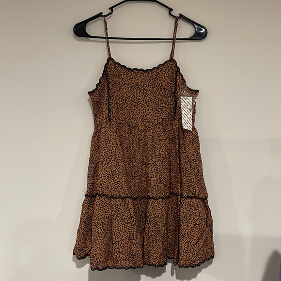 Urban Outfitters Hanna Cheetah Babydoll Dress XS - Picture 1 of 4